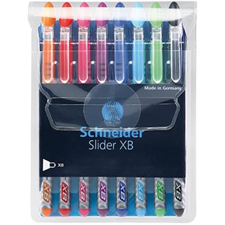 Stride Schneider 8 Color Assortment Slider Xb Ballpoint Pens STW151298